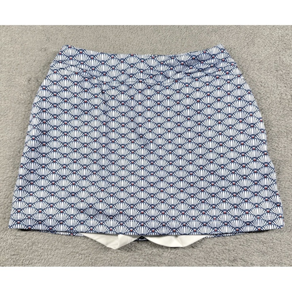 Puma Junior Girls' Scallop Knit Cloudspun Golf/Tennis Skort Blue + White 7/8 NWT